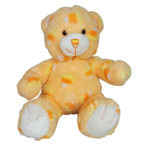 Build A Bear Candy Corn Bear Plush Orange 15" Embroidered Nose Halloween 2005 - Picture 1 of 10